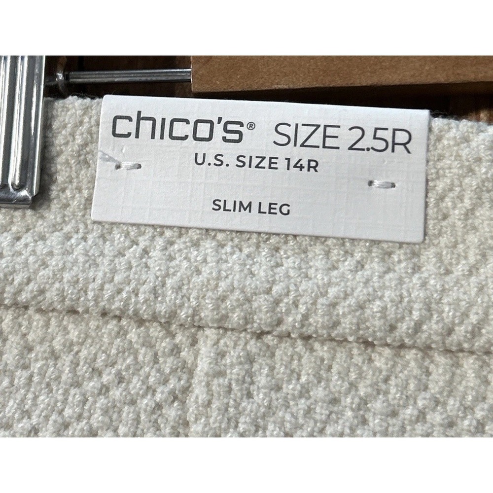 NWT Women's Chicos Matelasse Ankle Chino Pants Sz 14 (2.5) $109 New - Picture 5 of 6